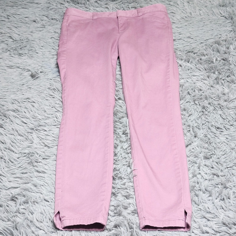 LOFT Pants Womens 0 Pink Skinny Ankle Length Cotton Blend Casual Stretch Office